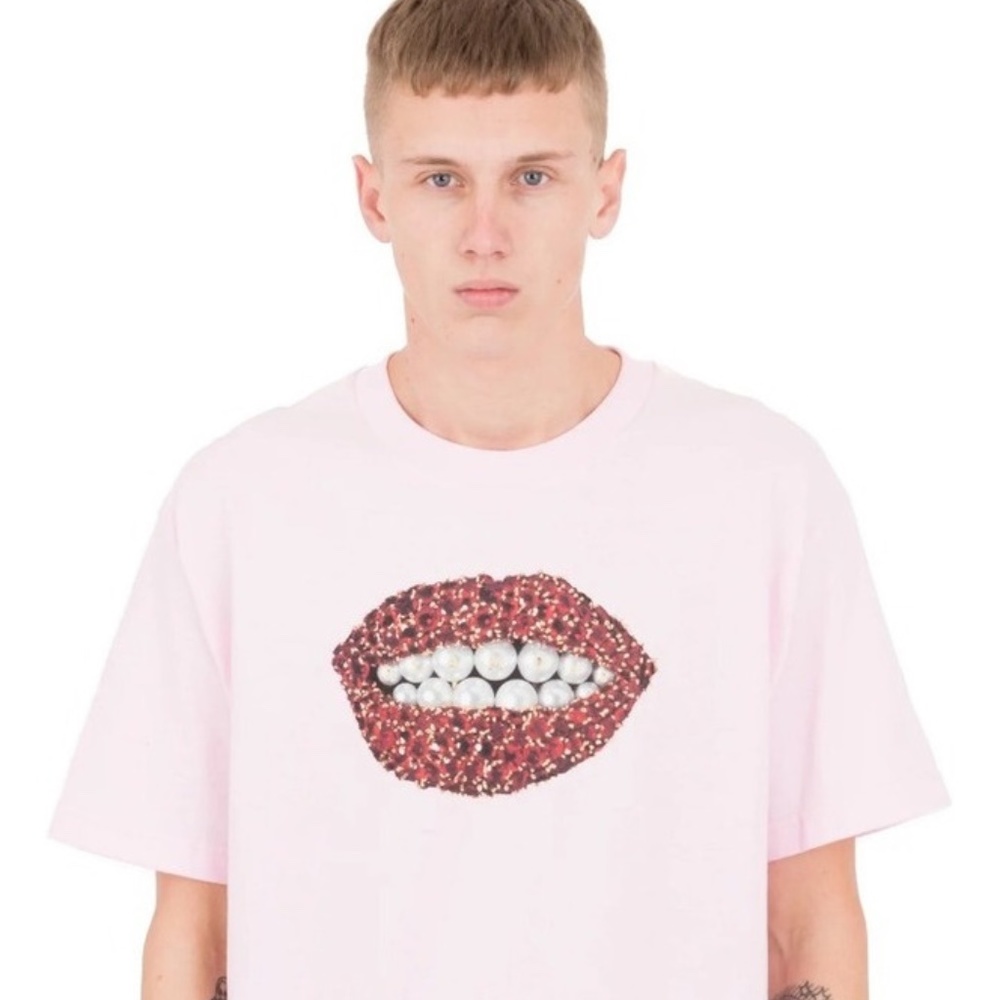 Diamond Supply Co. "PEARLY WHITES" PINK GRAPHIC TEE SHIRT